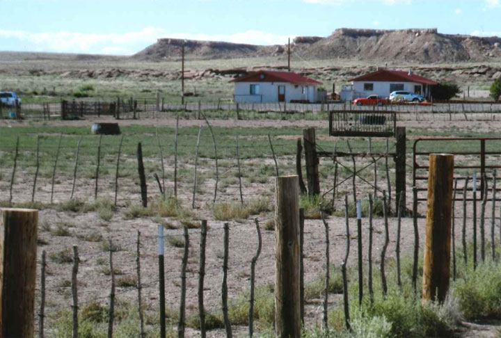 Looking north to the House from Corrals 